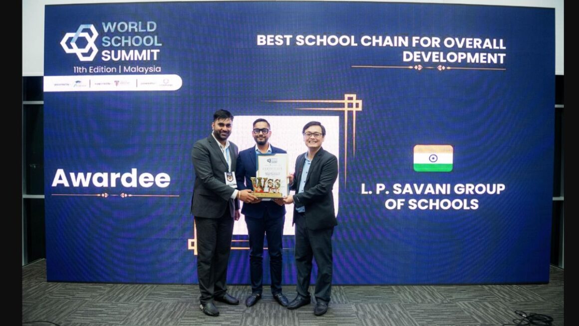 Dharmendra Savani receives PhD, LP Savani Group of Schools bags “Best Overall School Development” award