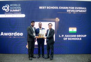 Dharmendra Savani receives PhD, LP Savani Group of Schools bags “Best Overall School Development” award